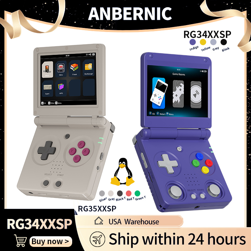 Retro Gaming Com - Anbernic RG34XXSP RG35XXSP وحدة تحكم ألعاب