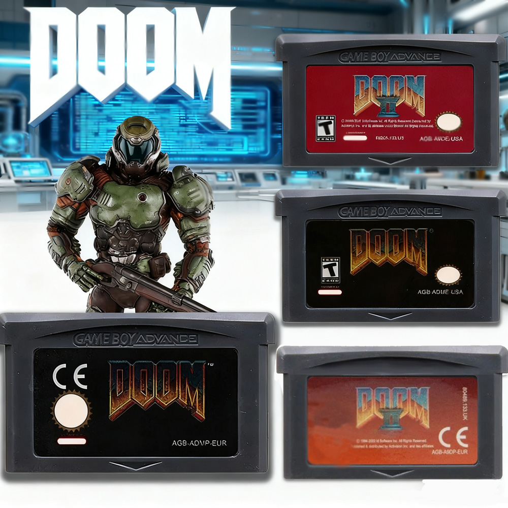 Retro Game Card - سلسلة ألعاب DOOM لجهاز GBA 32