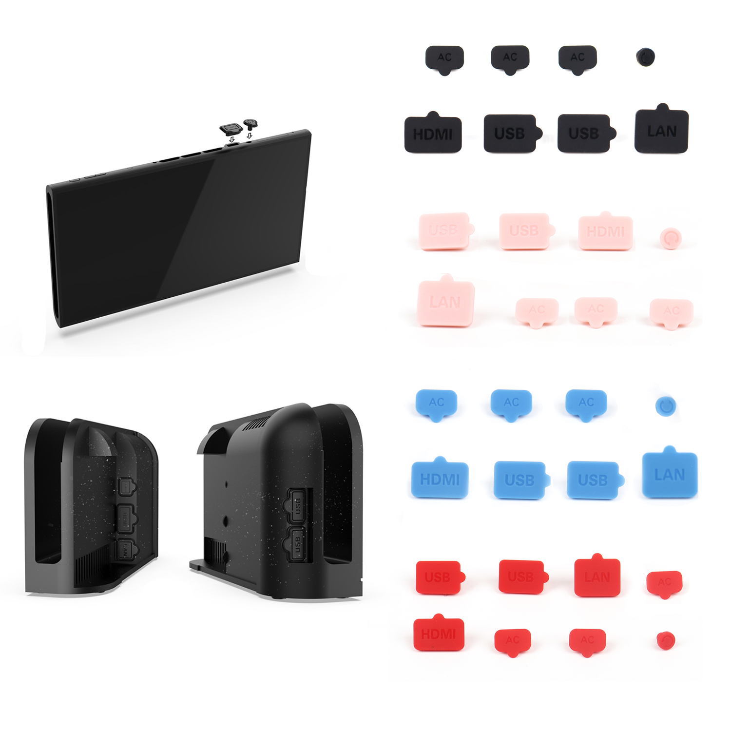 Console Dust Cover - مكافحة الغبار التوصيل سيليكون USB HDMI