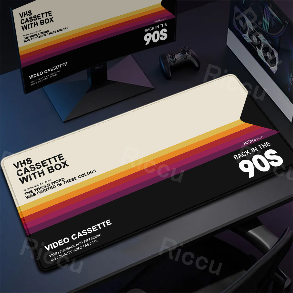 Retro Gaming Style - الرجعية VHS نمط ماوس الوسادة Xxl