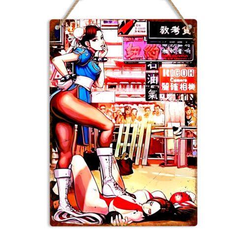 Retro Gaming Style - لوحة جدارية معدنية بتصميم تشون لي