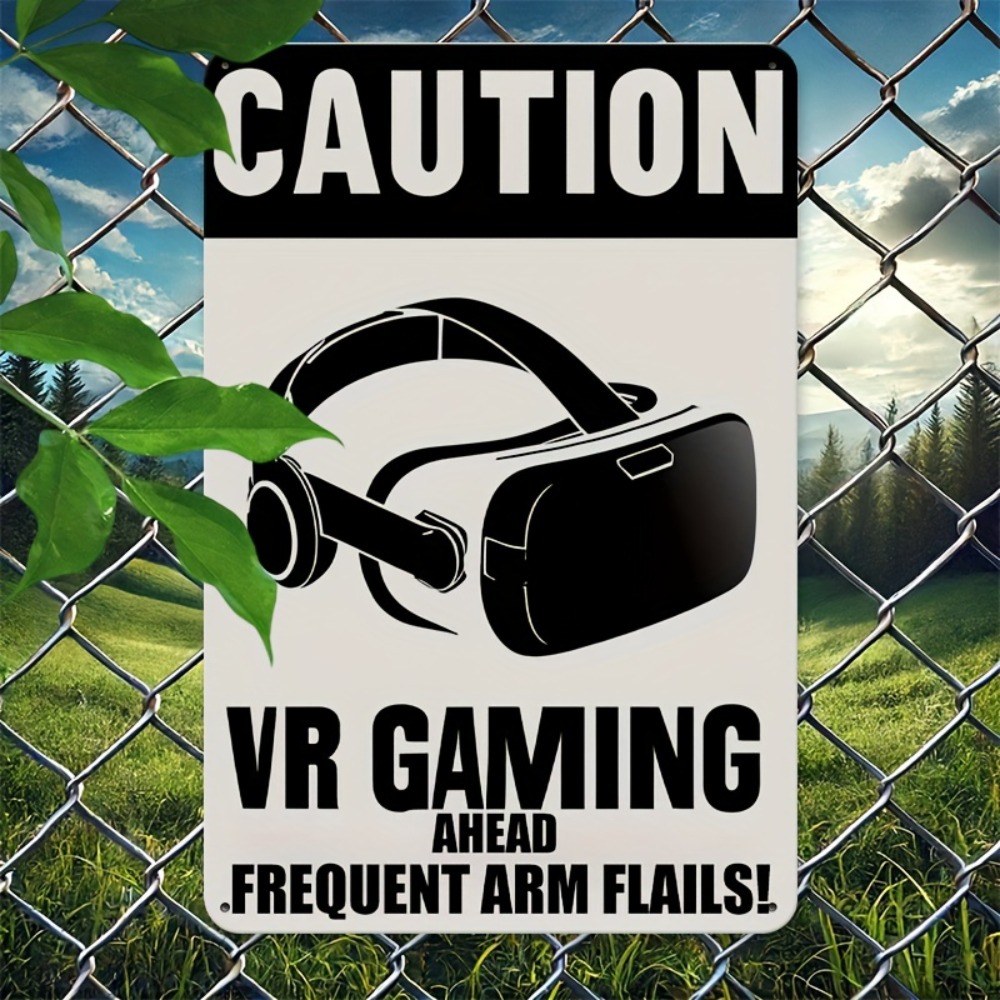 لافتة معدنية تحذيرية لغرفة ألع - مراجعة Retro Gaming Vr وسعره
