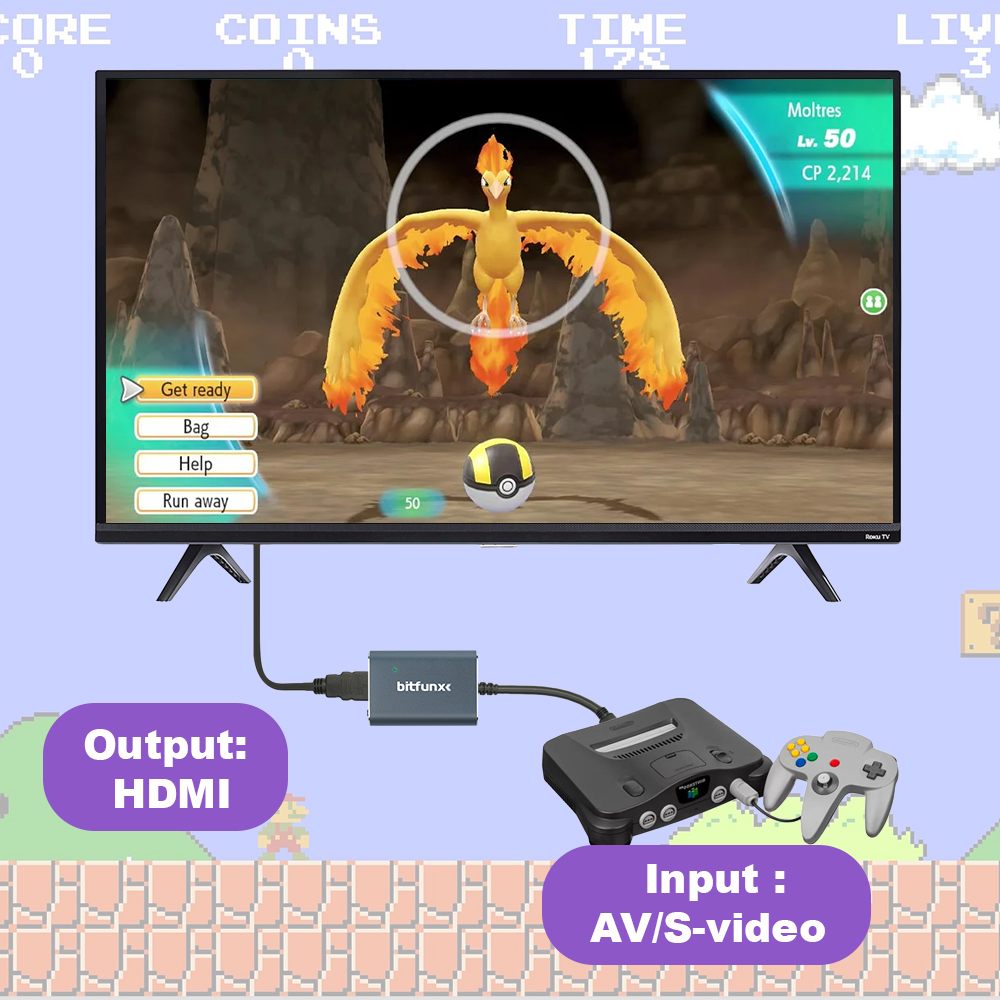 محول فيديو Bitfunx 720P Svideo - مراجعة Retro Gaming Com وسعره