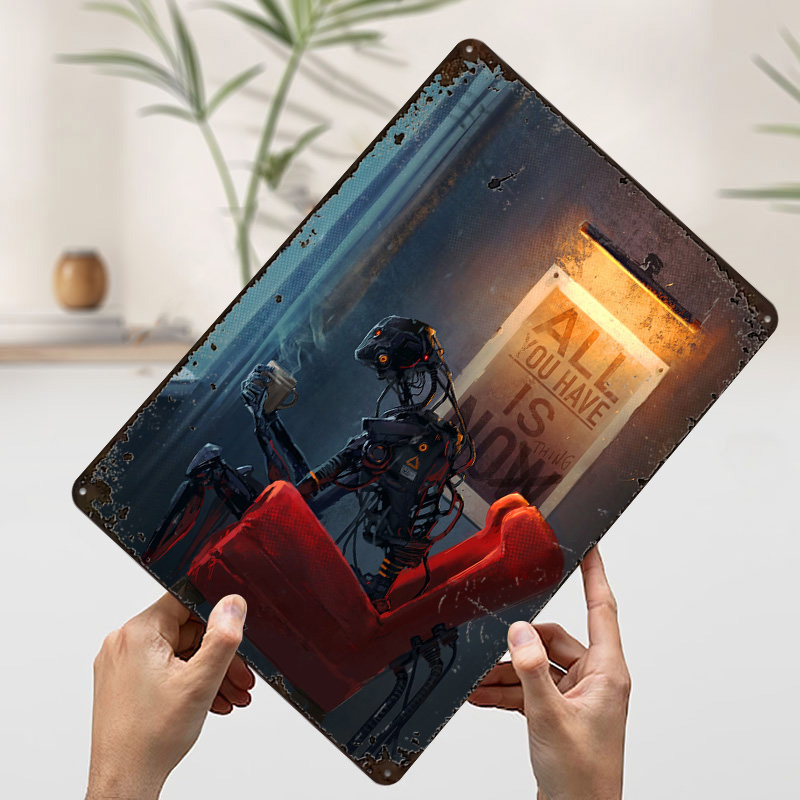 لافتة معدنية بتصميم 'Now Nothi - مراجعة Retro Gaming Now وسعره